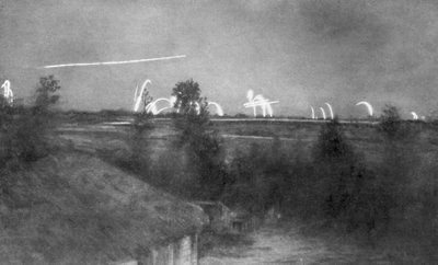 Artillería alemana, el frente de Champagne, Francia, Primera Guerra Mundial, 1915 de Unbekannt