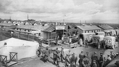 Estación de vendajes alemana en Vigneulles, Lorena, Francia, Primera Guerra Mundial, 1915 de Unbekannt