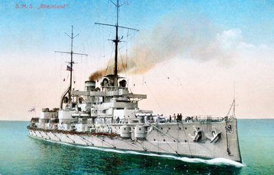 Acorazado alemán Rheinland, c1910-1918 de Unbekannt