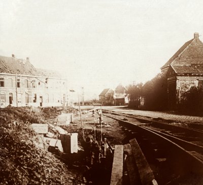 Cañones Alemanes, Roeselare, Flandes, Bélgica, c1914-c1918 de Unbekannt