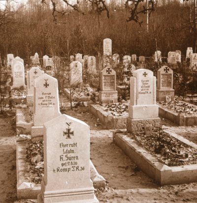 Cementerio alemán, Carlepont, norte de Francia, c1914-c1918 de Unbekannt