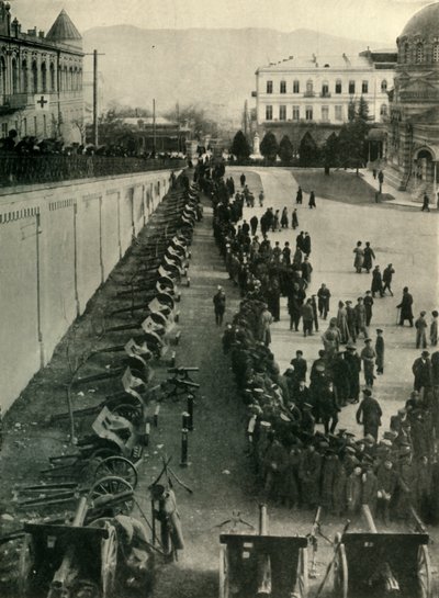 Cañones alemanes capturados por el ejército ruso, Primera Guerra Mundial, c. 1915, c. 1920 de Unbekannt