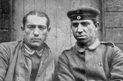 Prisioneros alemanes capturados por fuerzas canadienses, Vimy, Francia, Primera Guerra Mundial, 1917 de Unbekannt