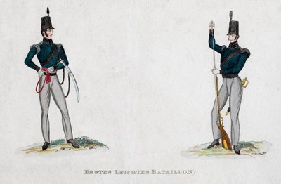 Soldados alemanes del período de Waterloo, siglo XIX de Unbekannt