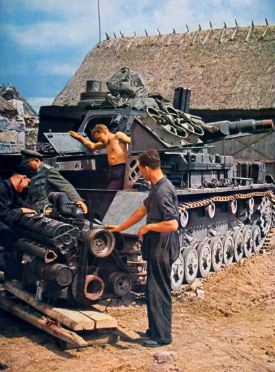 Soldados alemanes en la Francia ocupada, 1943 de Unbekannt