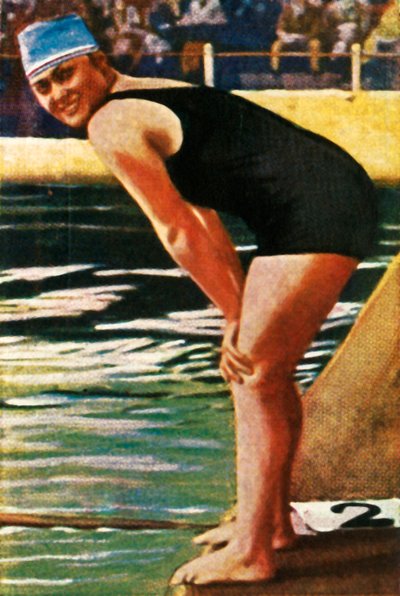 Nadadora alemana Hilde Schrader, 1928 de Unbekannt