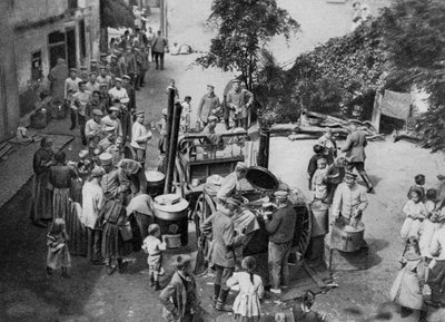Cocina ambulante alemana, Vosgos, Francia, Primera Guerra Mundial, 1916 de Unbekannt
