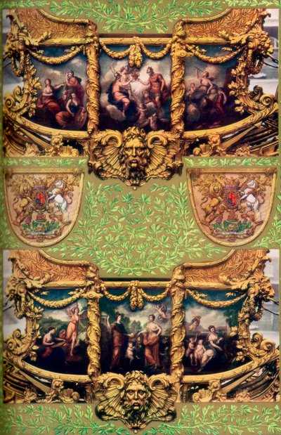 Paneles pintados de Giovanni Cipriani en el Gold State Coach, 1762, 1937 de Unbekannt