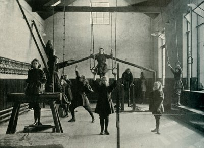 Gimnastas en la Real Institución para Sordos y Mudos, Friar Gate, Derby, 1902 de Unbekannt