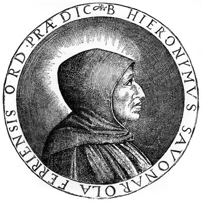Girolamo Savonarola 1452-1498, sacerdote dominicano italiano y líder de Florencia, 1882 de Unbekannt