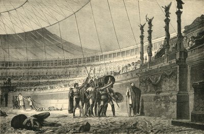 Gladiadores saludando al emperador antes de unirse al combate, 1890 de Unbekannt