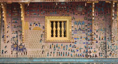 Mosaicos de vidrio en el Wat Xieng Thong, Luang Prabang, Laos, años 1950 de Unbekannt