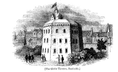 Teatro Globe, Bankside, Southwark, Londres, como apareció c1598 de Unbekannt