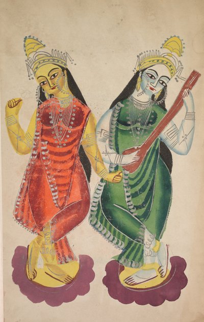 Diosas Lakshmi y Sarasvati, 1800s de Unbekannt
