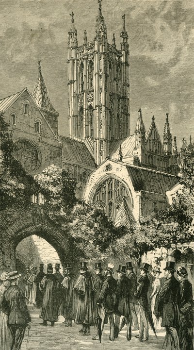 Yendo al servicio por la entrada oscura: visitantes coloniales e indios en Canterbury, 1886 de Unbekannt