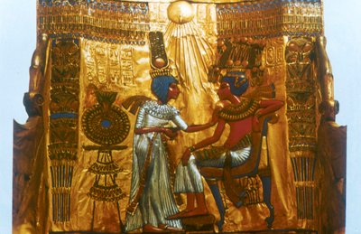 Trono dorado de Tutankamón, Antiguo Egipto, XVIII dinastía, Nuevo Reino, siglo XIV a.C. de Unbekannt