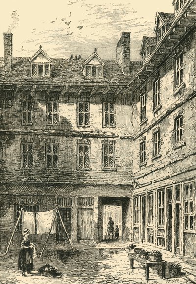 Casa de los Orfebres, Green Arbour Court, alrededor de 1800, c1872 de Unbekannt