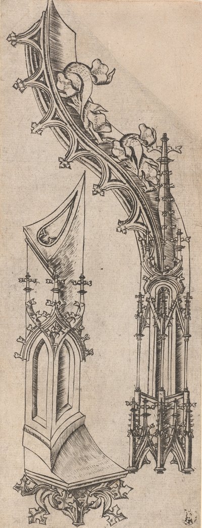 Letra gótica D, c. 1480-1500 de Unbekannt