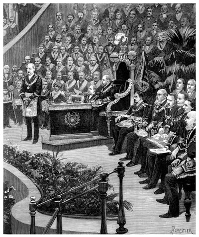 Gran reunión masónica, 1887 de Unbekannt
