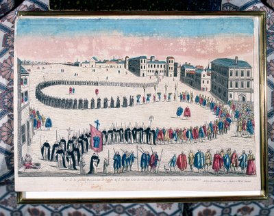 Gran procesión de criminales sentenciados por la Inquisición de Lisboa, siglo XVIII de Unbekannt