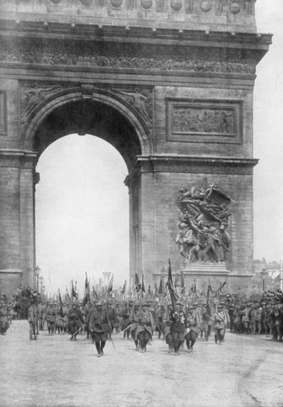 Gran desfile de la victoria, Arco de Triunfo, París, Francia, 14 de julio de 1919 de Unbekannt