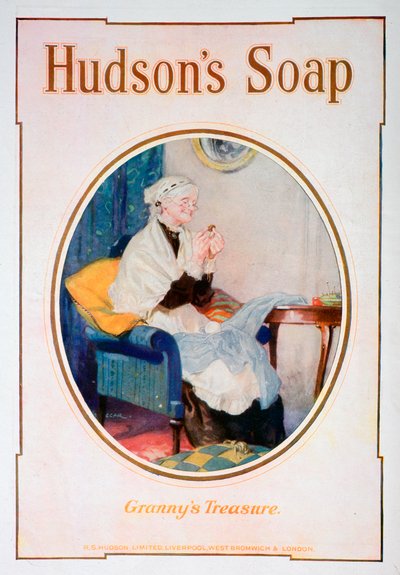 El tesoro de la abuela, anuncio de jabón Hudson, 1918 de Unbekannt