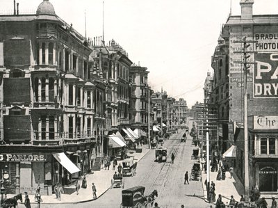 Avenida Grant mirando al norte desde Market Street, San Francisco, EE.UU., 1895 de Unbekannt