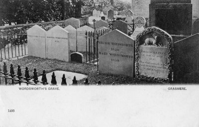 Tumba del poeta William Wordsworth, Grasmere, Westmorland, siglo XX de Unbekannt