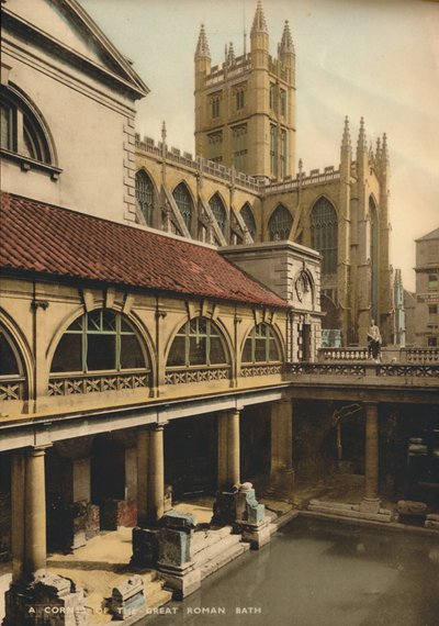 Gran Baño, Baños Romanos, Bath, Somerset, c1925 de Unbekannt