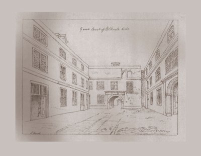 Gran patio de Blackwell Hall, 1886 de Unbekannt