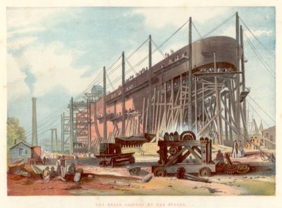 Gran Oriental en los astilleros de Millwall en el Támesis, 1857 de Unbekannt