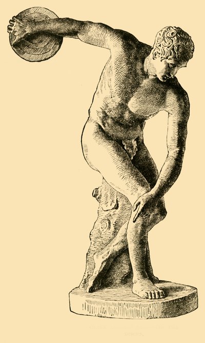 Atleta griego lanzando el disco, 1890 de Unbekannt