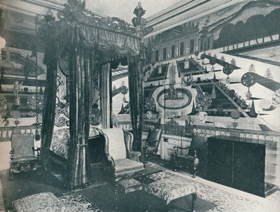Sala de terciopelo verde, Stoke Edith, c1909 de Unbekannt