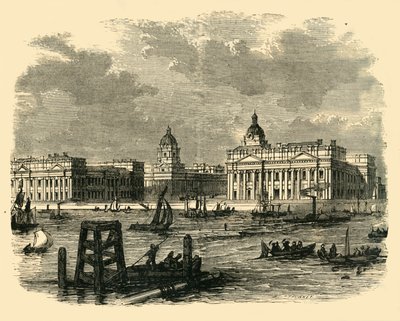 Hospital de Greenwich, desde el río de Unbekannt