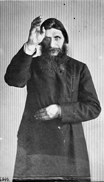 Grigori Yefimovich Rasputin, místico y hombre santo ruso, c1914-c1916 de Unbekannt