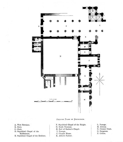Plano de planta de Dryburgh de Unbekannt