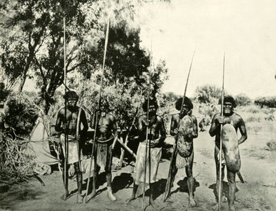 Grupo de hombres aborígenes, Queensland, Australia, 1901 de Unbekannt