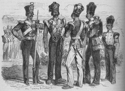 Grupo de cipayos, c1880 de Unbekannt