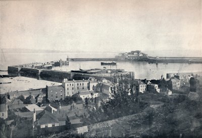 Guernsey - St. Peter-Port y Castillo Cornet, 1895 de Unbekannt