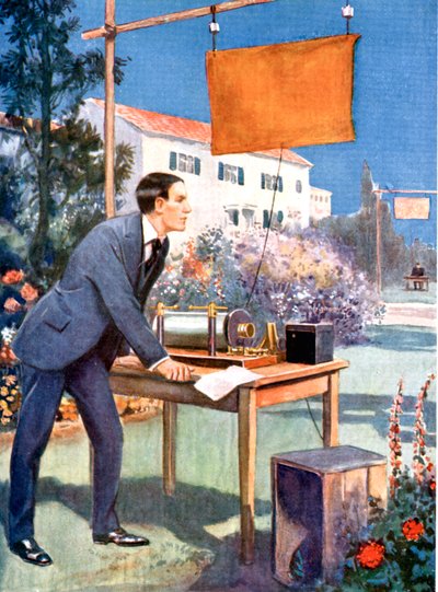 Guglielmo Marconi 1874-1937, físico italiano y pionero de la radio de Unbekannt