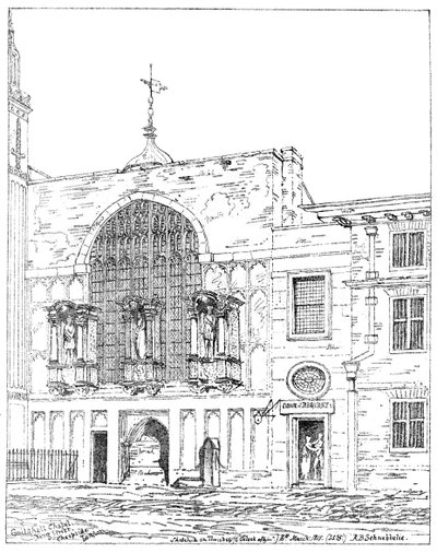 Capilla Guildhall, King Street, Cheapside, Londres, 1886 de Unbekannt