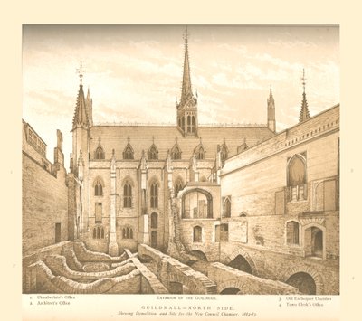 Lado Norte del Guildhall, 1882-83 de Unbekannt