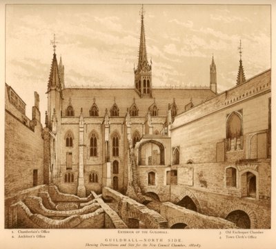 Guildhall Lado Norte, Ciudad de Londres, 1882-1883 de Unbekannt