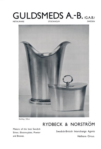 Guldsmeds A.-B. G.A.B. - Plata esterlina - Rydbeck & Norström, 1939 de Unbekannt