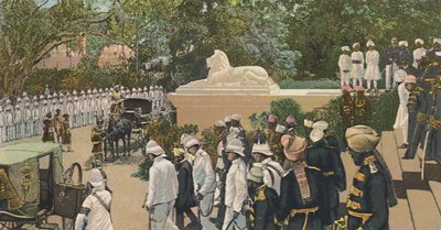 S.A. El Nizam saliendo de la Residencia, Hyderabad, c1900 de Unbekannt