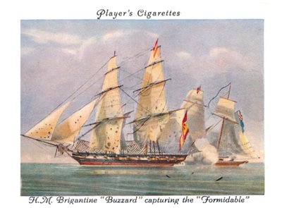 H.M.Brigantine Buzzard capturando el Formidable, 1936 de Unbekannt