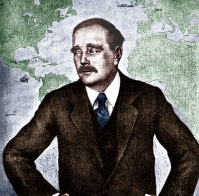 H G Wells - retrato del novelista, periodista, sociólogo e historiador inglés, c. 1933. 21 de septiembre de 1866 - 13 de agosto de 1946. La guerra de los mundos. de Unbekannt