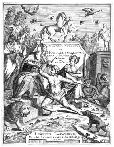 Portadilla de De Motu Animalum de Giovanni Borelli, 1710 de Unbekannt