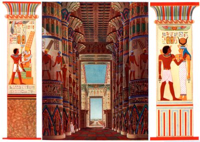 Sala de columnas en el Gran Templo de Karnak, Egipto, 1933-1934 de Unbekannt