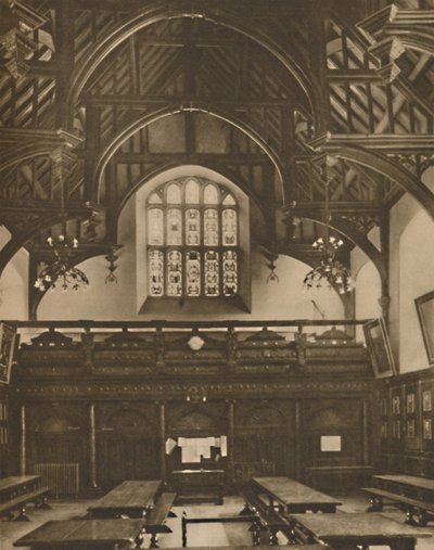 Salón de Grays Inn, donde se representó La comedia de los errores en vida de Shakespeare, c1935 de Unbekannt